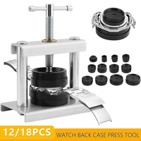 Watchmaker Tools For back cover ssteel material with 12pcs/18pcs mold watch back press tool pressing caseback case back tool