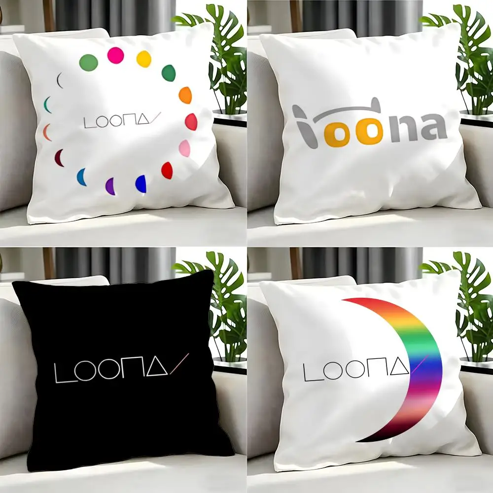 kpop - LOONA Cushion Cover Cushion Cover Set 4Pcs 50x50 45x45 40x40 Pillowcase Decorative Sofa Home Decor
