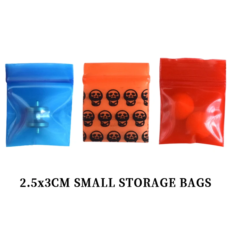 100pcs 2.5x3cm Small Resealable Foil Zip Lock Edibles Smell Proof Ziploc Packaging Plastic Bag Mini Beuh Pouches Sachets Baggies