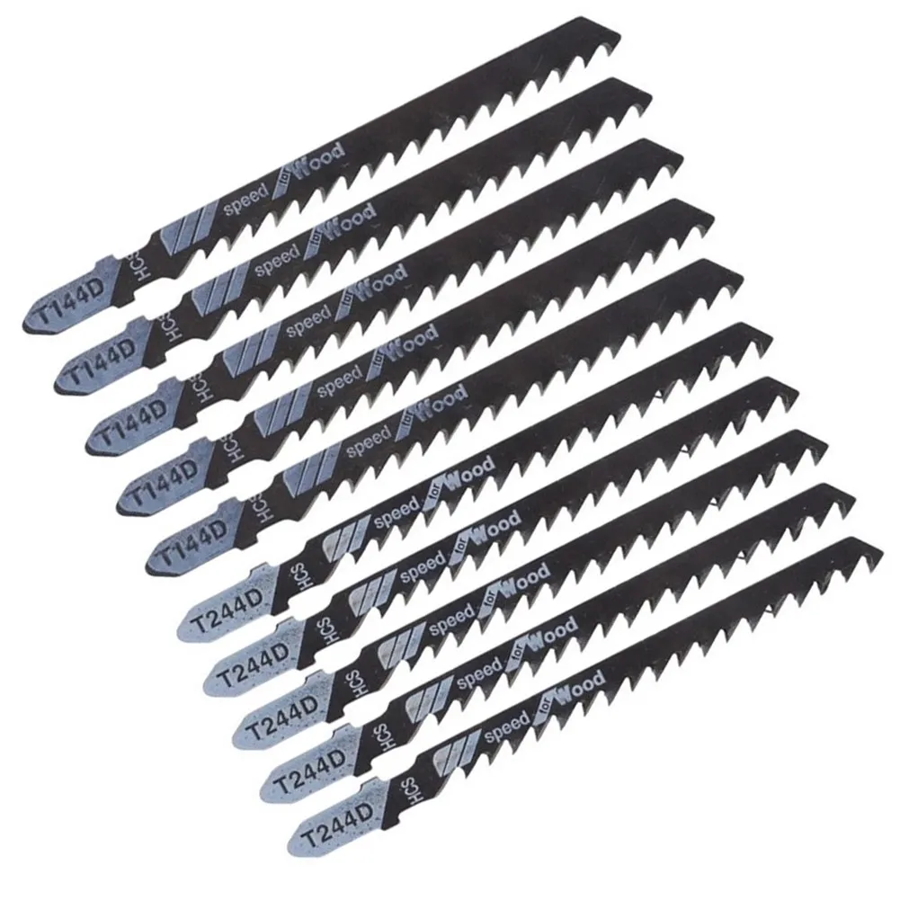 Imagem -02 - Hcs Jigsaw Blades Conjunto T144d T244d Alta Velocidade Jig Saw Blade para Wood Metal Board Plastic Cutting Saw Blade Ferramenta Elétrica 10 Pcs