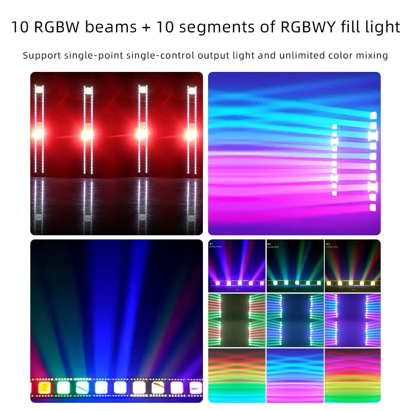 Wavales RGBW 4 in 1 LED Rattlesnake Moving Head Bar DMX Pixel Matrix Stage Effect Lighting for DJ Disco Parties Night Clubs Beam