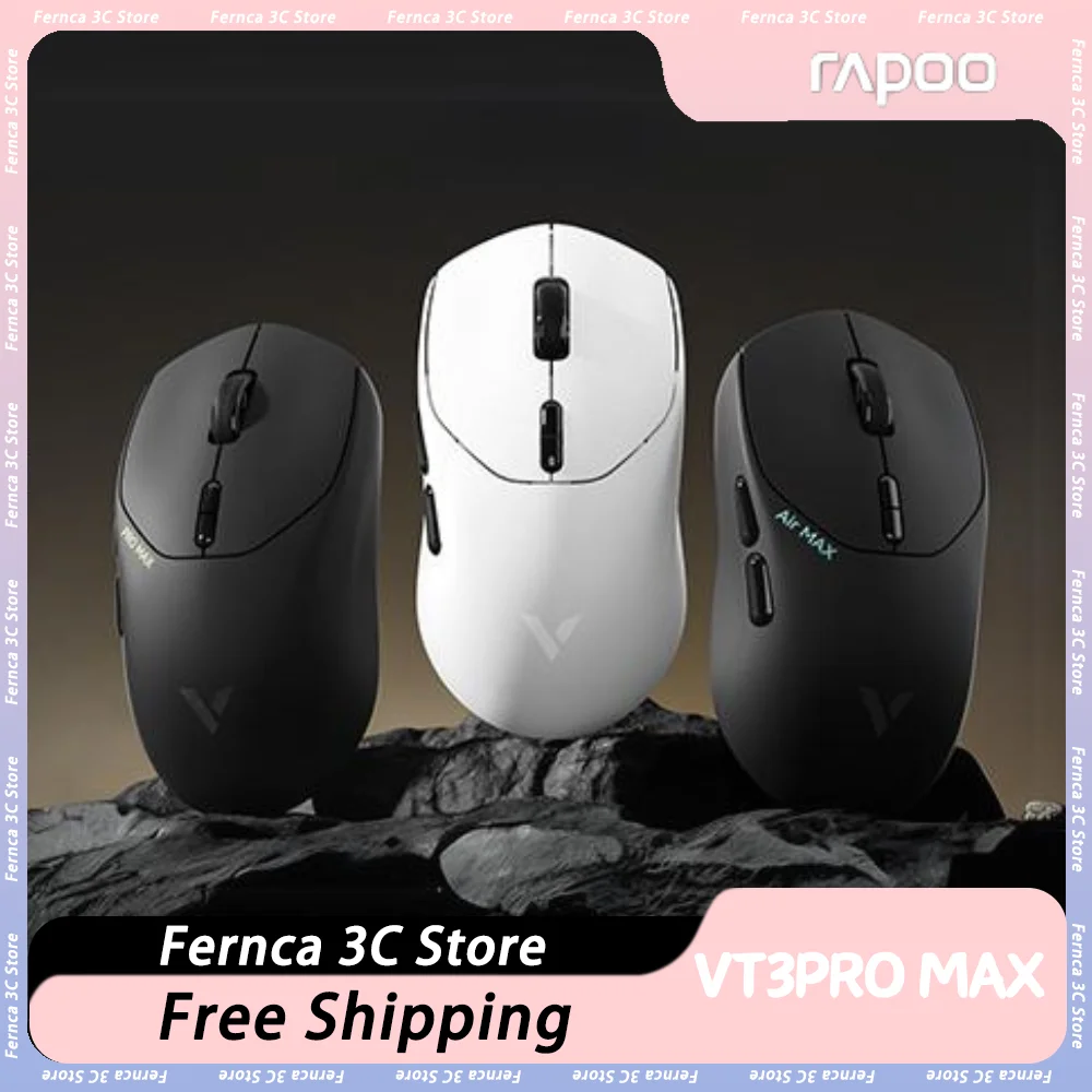 

Беспроводная мышь Rapoo VT1/VT3PRO MAX, 2 режима, игровая мышь PAW3950, низкая задержка, FPS, легкий игровой аксессуар для ПК, индивидуальный подарок