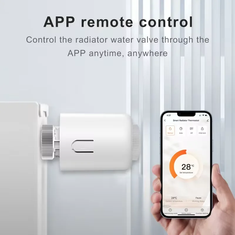 Zigbee testa della valvola del radiatore termostatico Smart TRV programmabile Tuya Remote Temperature Controller con voce Alexa Google Home