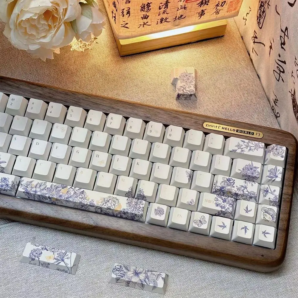 Embroidery keycaps Original five-sided sublimation Original design Compatible with Alice/68/75/87 split spaces