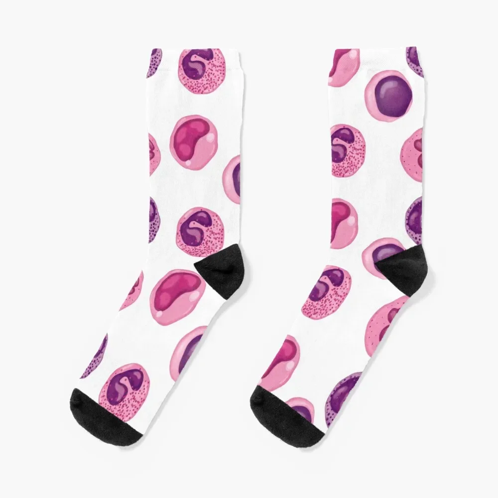 

White blood cells Socks short Hiking boots retro Socks Men Women's