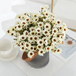 Artificial Flower silk Small Daisy Hot sale Wedding Bridal Bouquet Home Outdoor garden arch Christmas DIY gift holiday Flowerpot