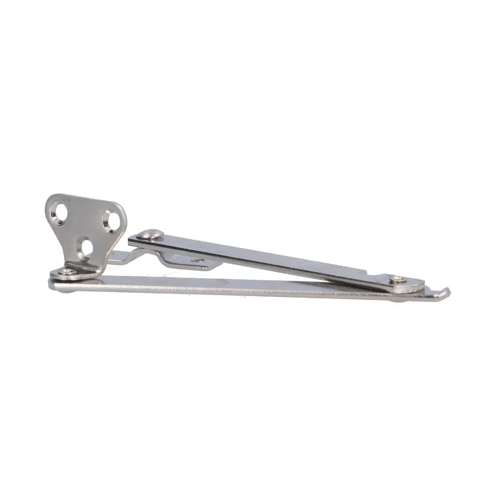 2pcs Small Silver Lid Support Hinges With Screws Efficient Folding Support Hinges Door Stay Hinge Wooden Boxes