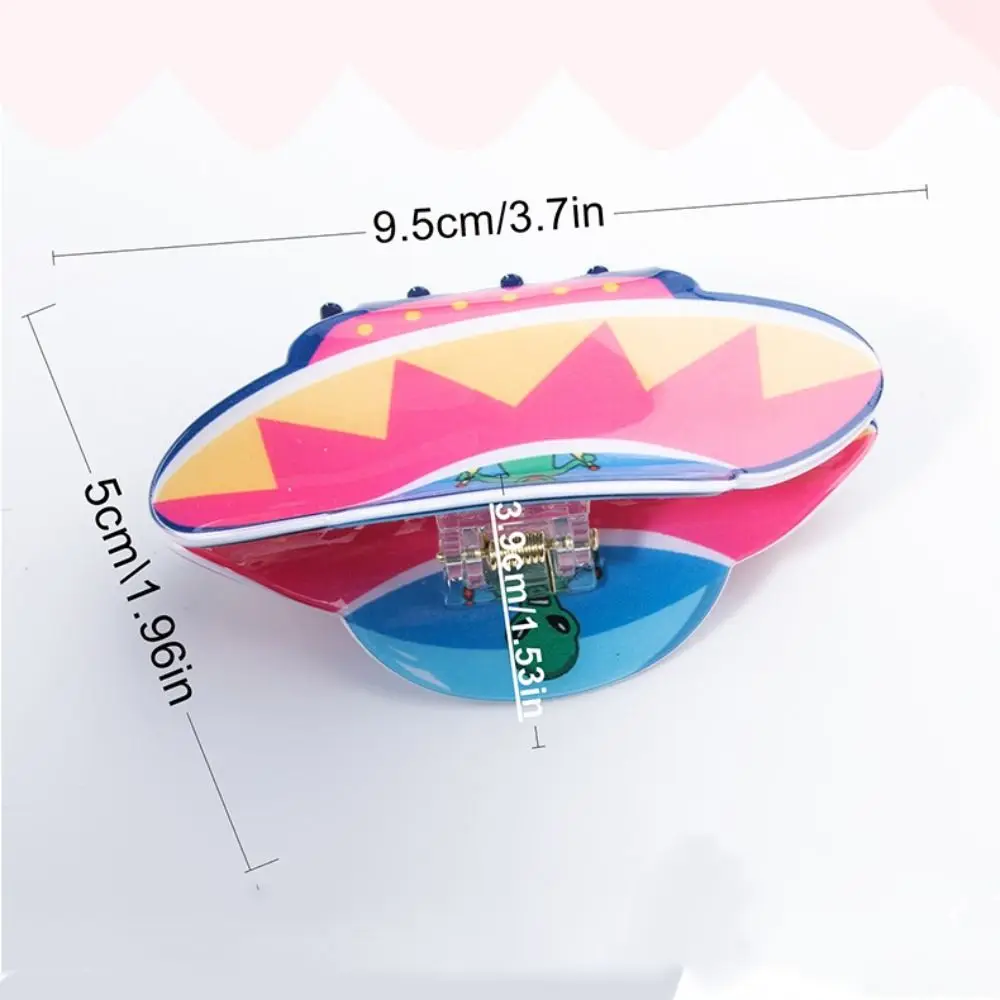 Colorful Creative Alien Spaceship Hair Clip Cartoon Quirky Shark Clip INS Fun Hair Accessories for Women