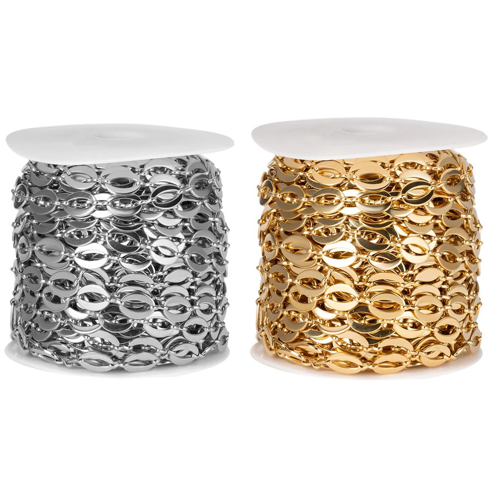 

1Meter Stainless Steel Golden No Fade O Letter Chain Wholesale DIY Necklace Bracelets Jewelry Making Supplies Finding Accessorie