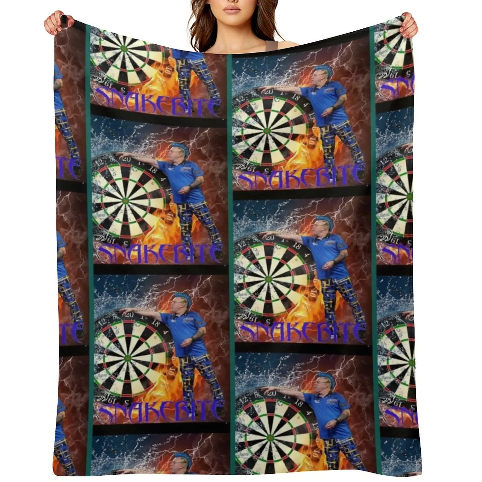 Peter Wright Snakebite Graphic Throw Blanket Decorative Beds Nap Soft Plush Plaid Beach Furrys Heavy Blankets