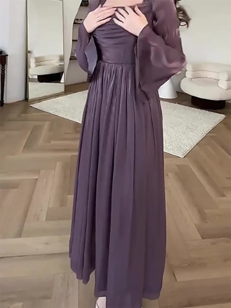 

Classic Shiney Pleat Square Collar Straight Formal Evening Dresses Birthday Party Prom Gowns Customized