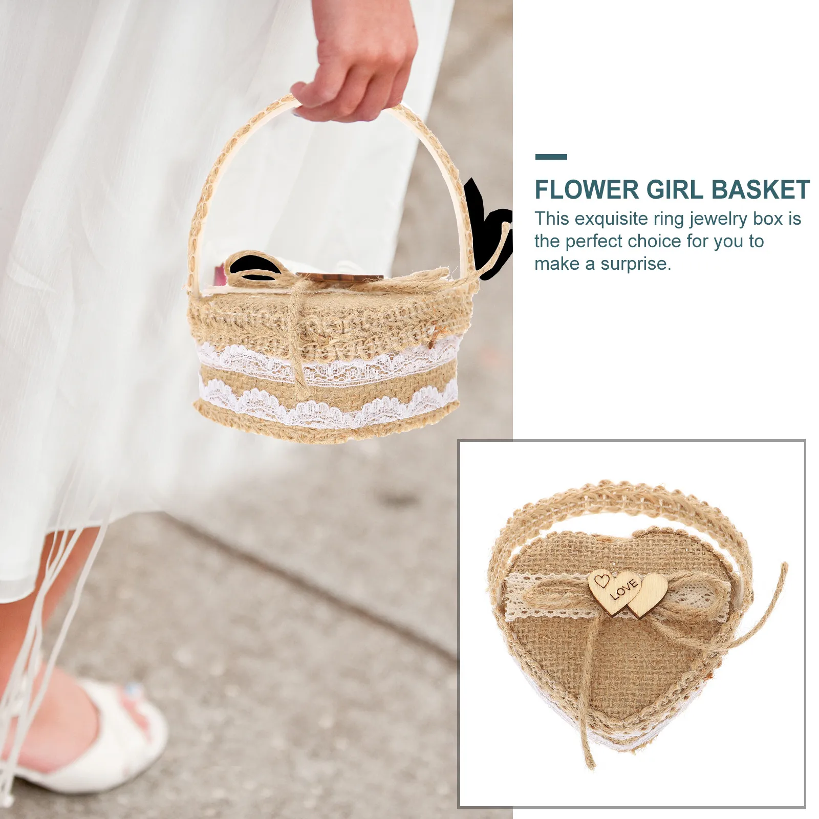 

1 шт. Корзина-кольцеразделитель в форме сердца, креативная коробка для обручальных колец, удобный держатель для украшений в форме корзины для предложения руки и сердца, коробка для свадебных колец