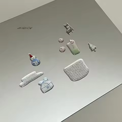 A Set Cute Computer Stickers, Funny Three-dimensional Jelly Planner Decorative Stickers Mobile Phone Stickers