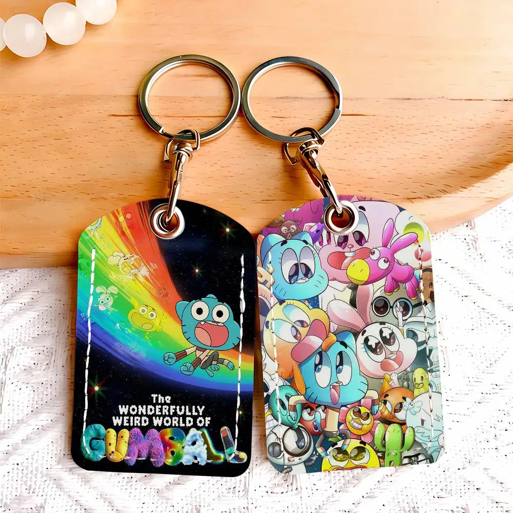 

Мультфильм A-Amazing W-World of G-Gu-Gumball-S держатель для карт брелок для ключей дверной замок доступ защитный чехол для подарка безопасности