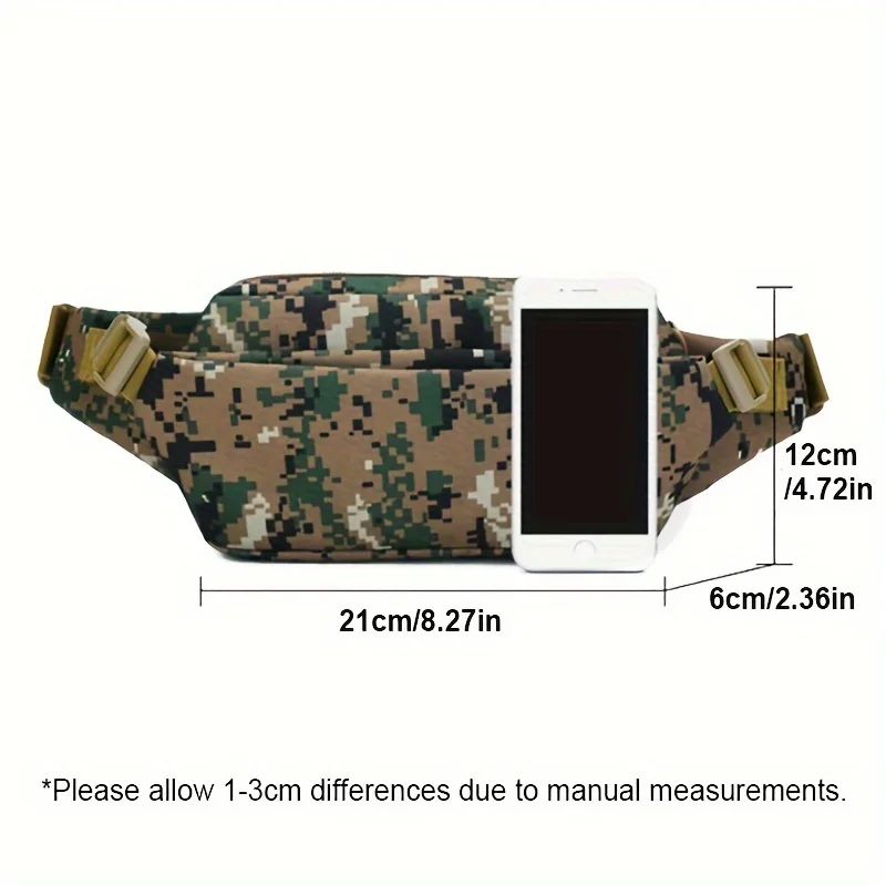 Men\'s Fishing Chest Bag Casual Sports Waist Pack Camouflage Small Travel Running Phone Storage Crossbody Shoulder Bags Pouch