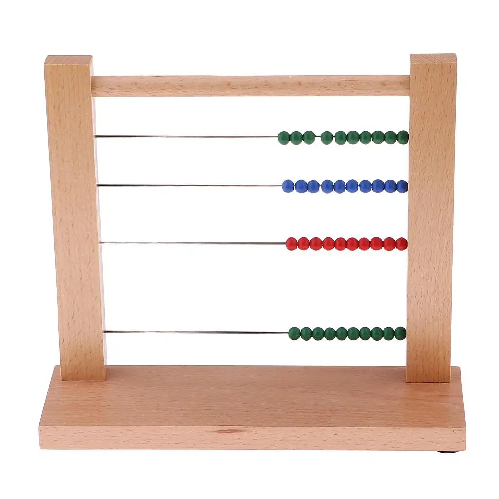 Drewniana liczydło dla dzieci z koralikami, edukacyjna rama, zabawka matematyczna dla dzieci.