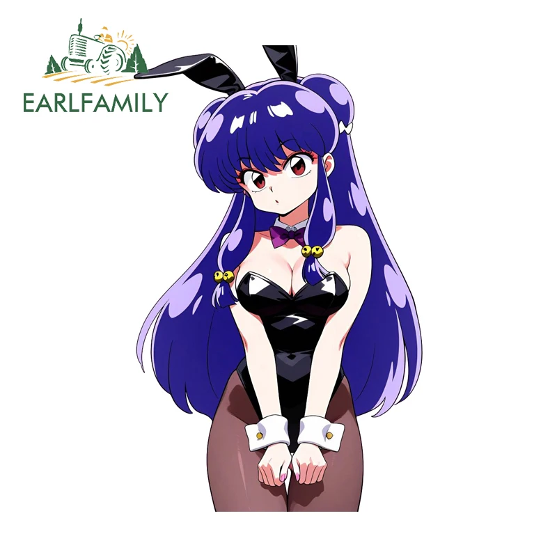 EARLFAMILY Shampoo Bunny Girl Car Decal Vintage Anime Item Car Gadget Accessories Occlusion Scratch Practical Camper Goods