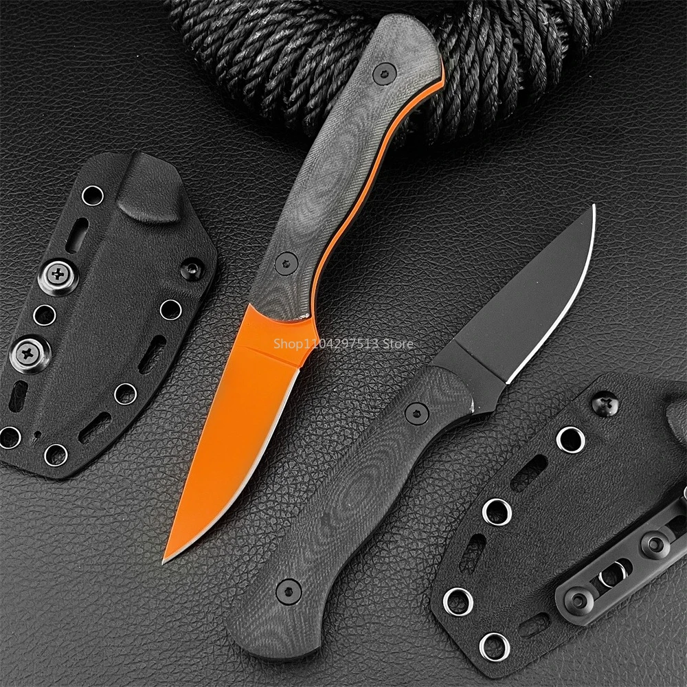 

Тактический нож с фиксированным лезвием и ножнами, 3,42 дюйма, 8Cr13Mov, черная ручка G10, инструмент для самообороны для охоты и пешего туризма, подарок