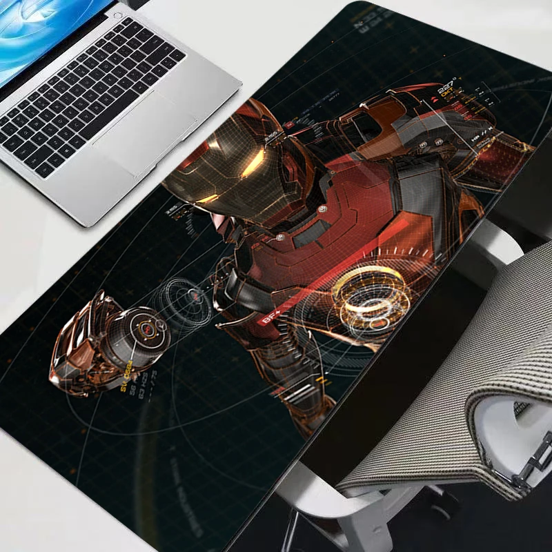 أنيمي الألعاب سرعة مسند الماوس الرجل الحديدي لأفضل هدية ألعاب كبيرة خزانة الماوس حصيرة لوحة المفاتيح ماوس الكمبيوتر مكتب الكمبيوتر حصيرة مكتبية