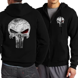 Y2K zipper hoodie Skull Head Series pattern printing Black oversized clothing 2023 new punk Harajuku leisure best selling hoodie