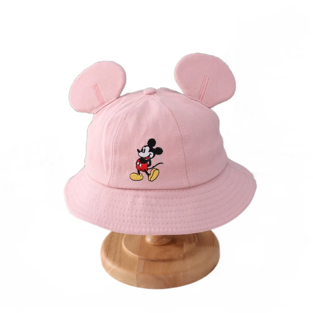 Cartoon  Bucket Hat Spring Summer Animal Embroidery Panama Fisherman Cap Baby Boys Girls Sun Hats Kids Outdoor Caps