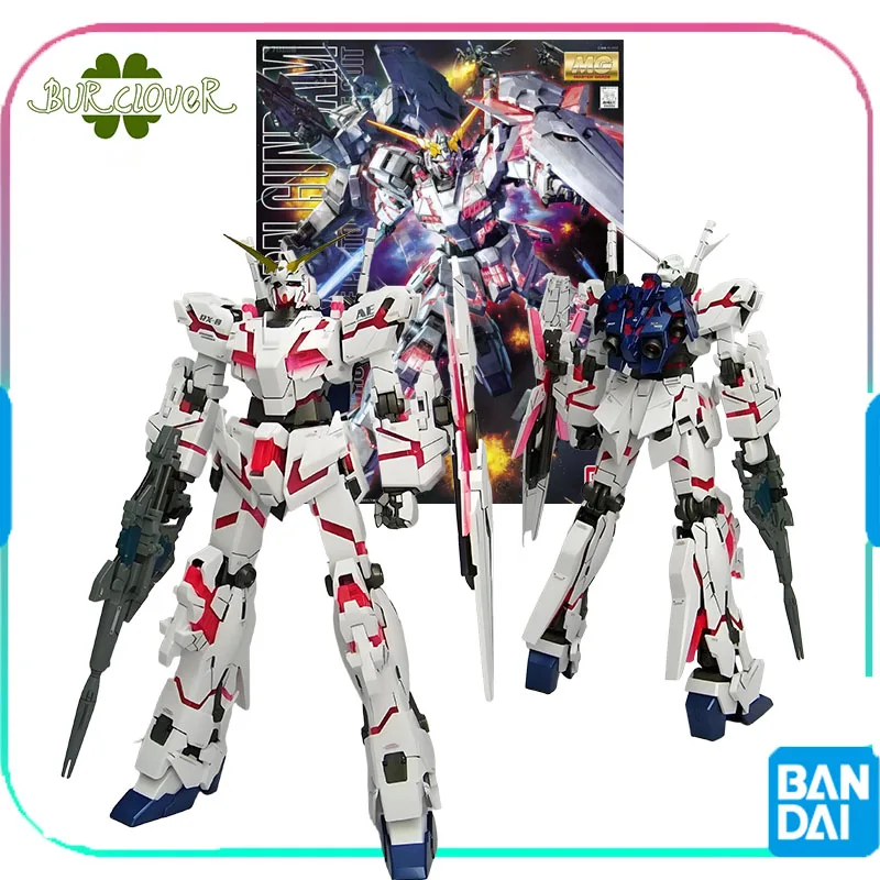

Bandai Original GUNDAM MG Series 1/100 Unicorn Gundam HD color scheme Assemble collection of animated character models