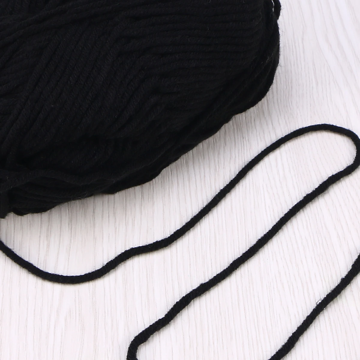 

50 G Thick Yarn Milk Cotton Knitting Wool Crochet Cream for Crocheting Chunky Hand Black Slub