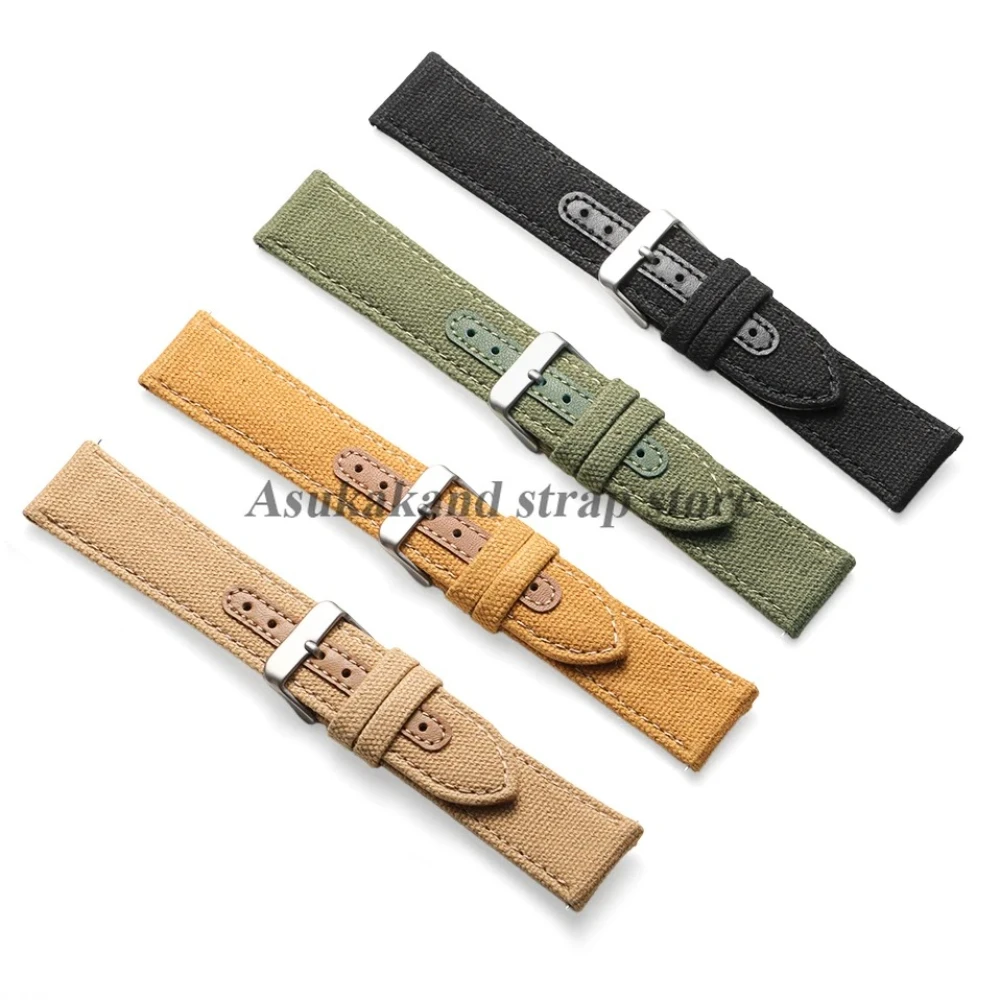 عالية الجودة النايلون الجلود حزام (استيك) ساعة قماش لينة حزام العسكرية الرياضة سوار ل Seiko الإفراج السريع العالمي 20mm معصمه