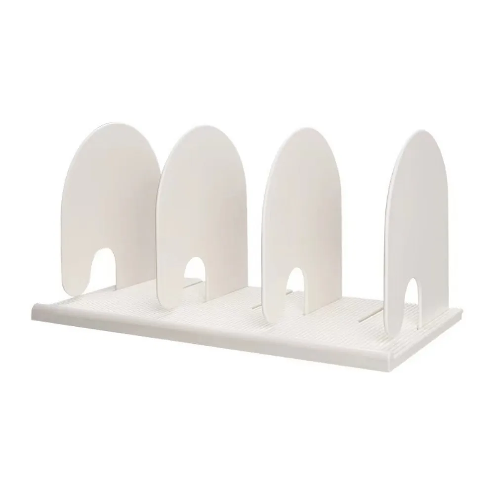 

Non-Skid Adjustable Bookends Stable Base Smooth Edge Simple Book Holder Sturdy Space-saving Plastic Desktop Bookshelf Home