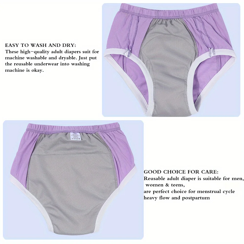 1 szt. Wielorazowa, chłonna bielizna i 1 szt. Prana podkładka higieniczna - Kolorowa, szczelna, wygodna, oddychająca, łatwa w noszeniu