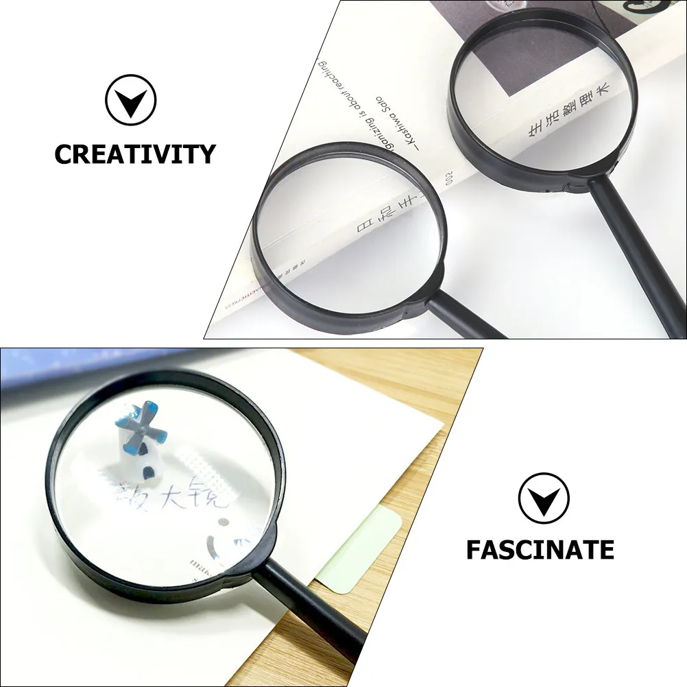 18Pcs Portable Magnifying Glass Handheld Magnifier Natural Science Study Tool Explore Magnifier
