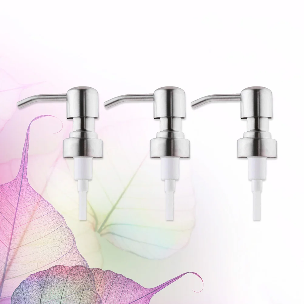 

3 Pcs Steel Dispenser Pump Lotion Handwashing Fluid Fits Stainless Steel Lids Most Bottles Easy Cut Tube