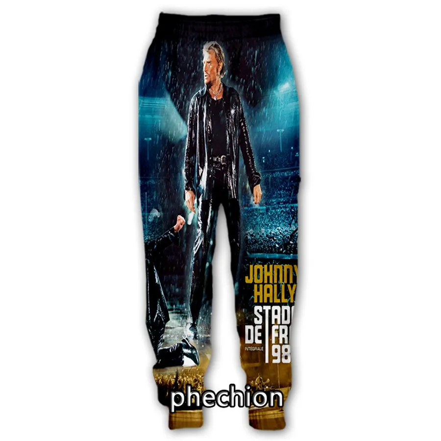 Phechion nuovi uomini/donne Johnny Hallyday 3D stampato Casual Streetwear uomo pantaloni lunghi sportivi larghi K191