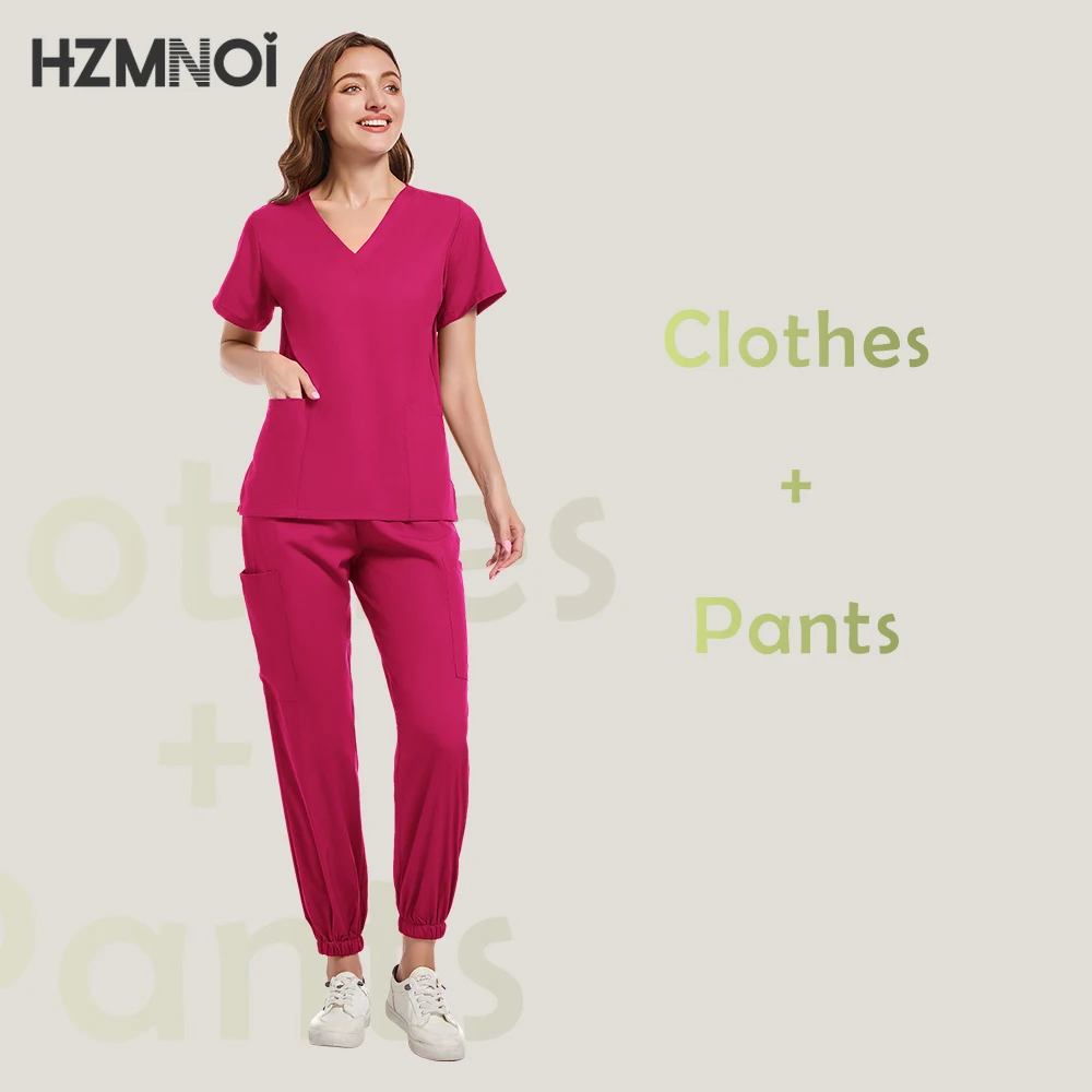 Hospital Surgical Clothes Medical Uniform Women Scrub Set Doctor Nurse Accessories Dental Clinic Scrub Set Beauty Salon Workwear