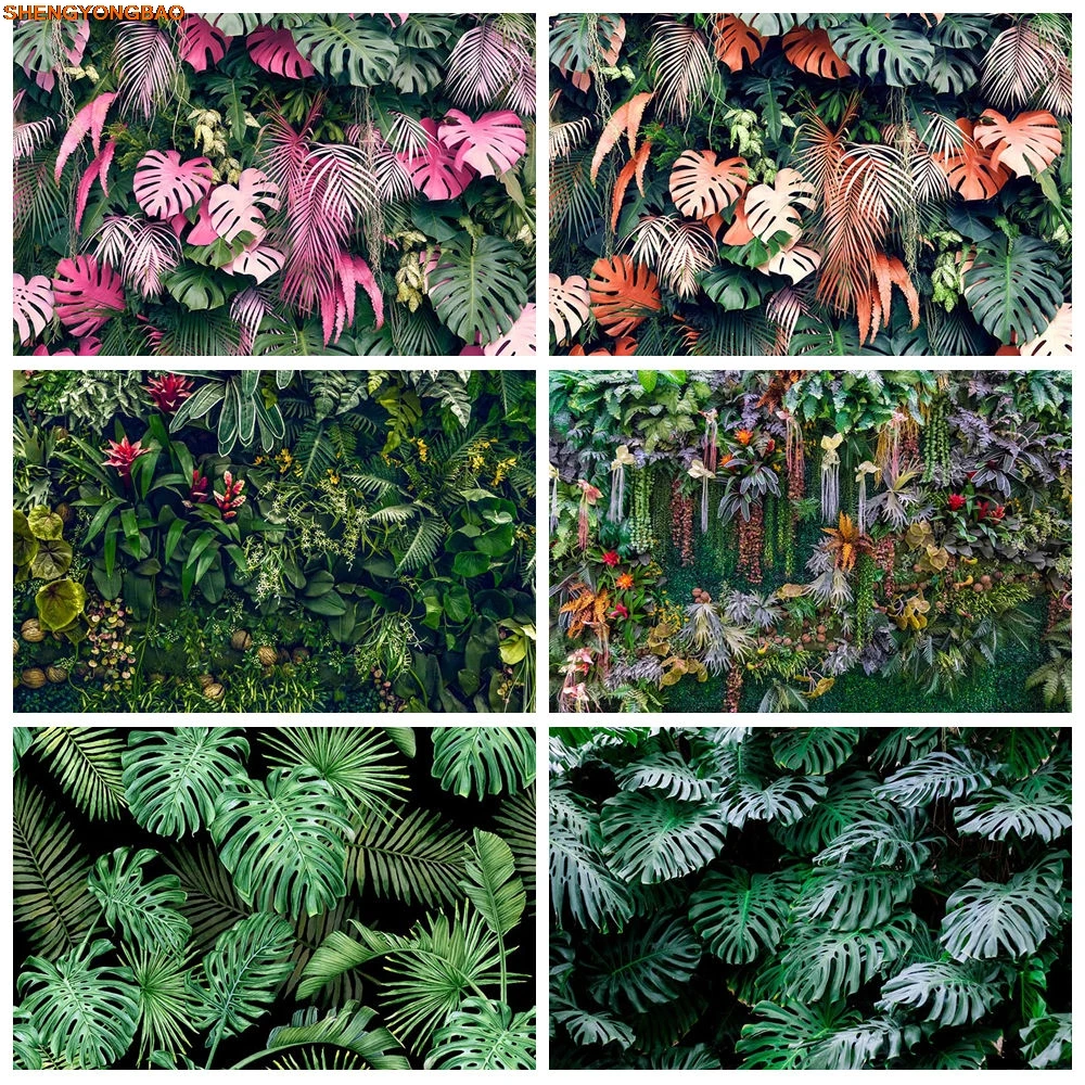 

Tropical Greenery Grass Leaves Wall Backdrop Party Event Decorations Background Wedding Birthday Photo Studio Wallpapers