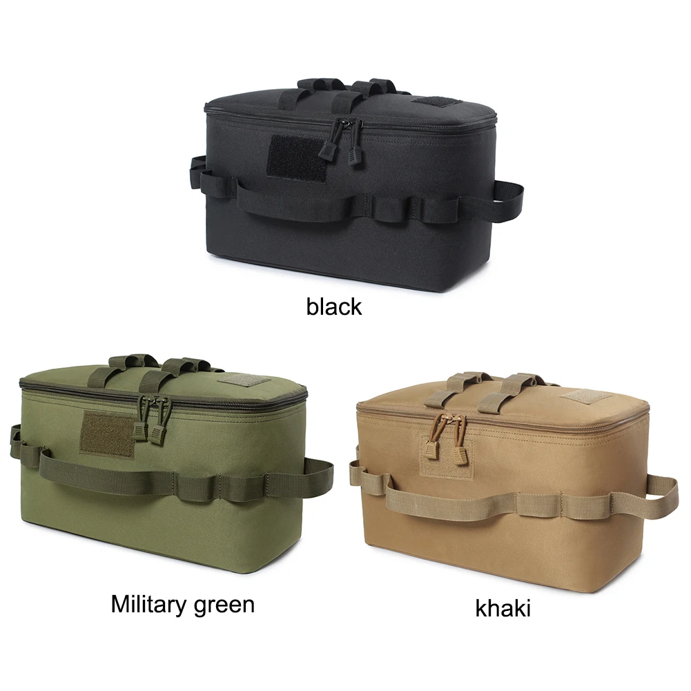 Practical Organizer Bags Large Capacity Camping Storage Bags 600D Oxford Gas Stove Canister Pot Carry Bags for Hiking Camping