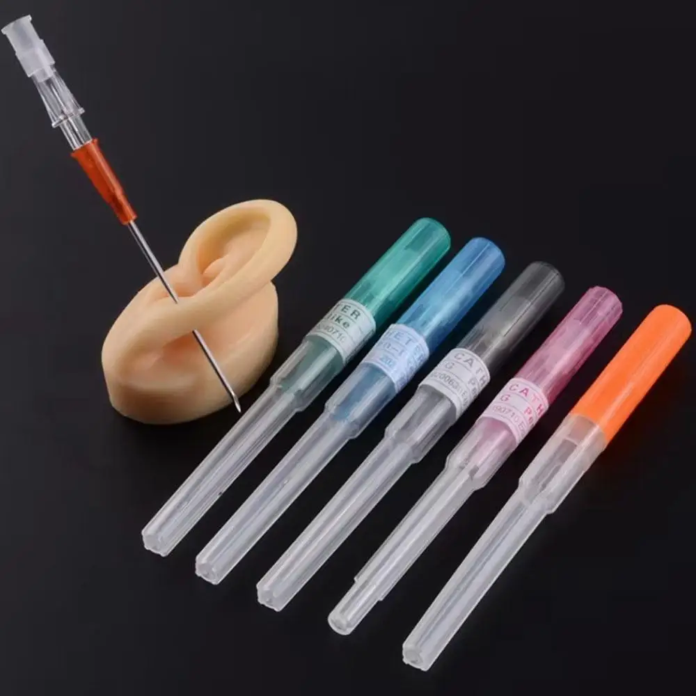 1/5Pcs Set Catheter Piercing Needles Ear Nose Hollow Needles For Lip Tongue Belly Nipple Cartilage Piercing 14G 16G 18G 20G 22G
