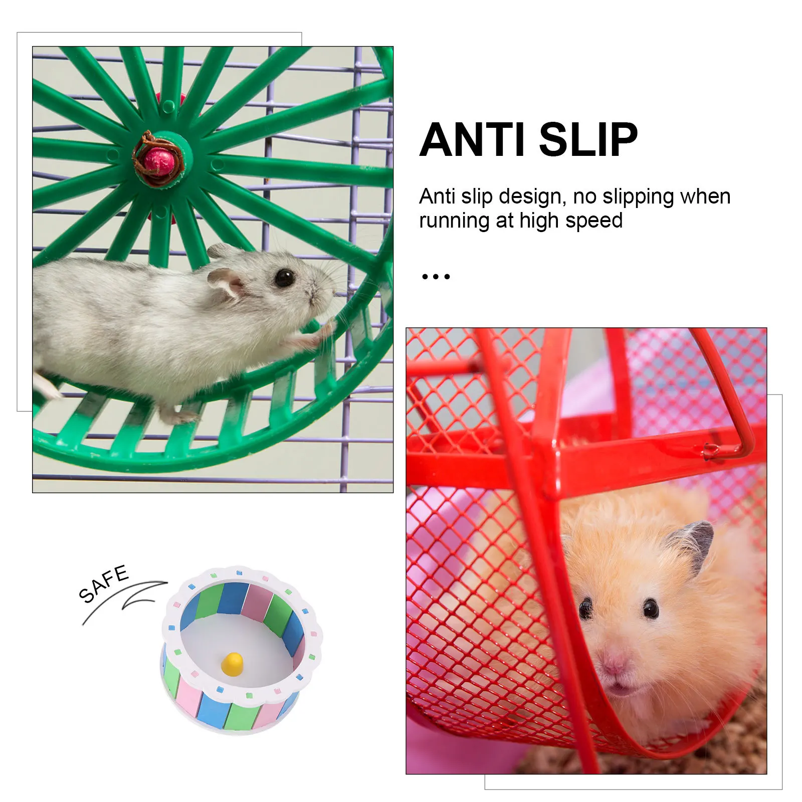 

Ultra Silent Hamster Running Wheel Safe Chew Resistant Design for Healthy Pet Exercise Activity Plaything Cage Equipment