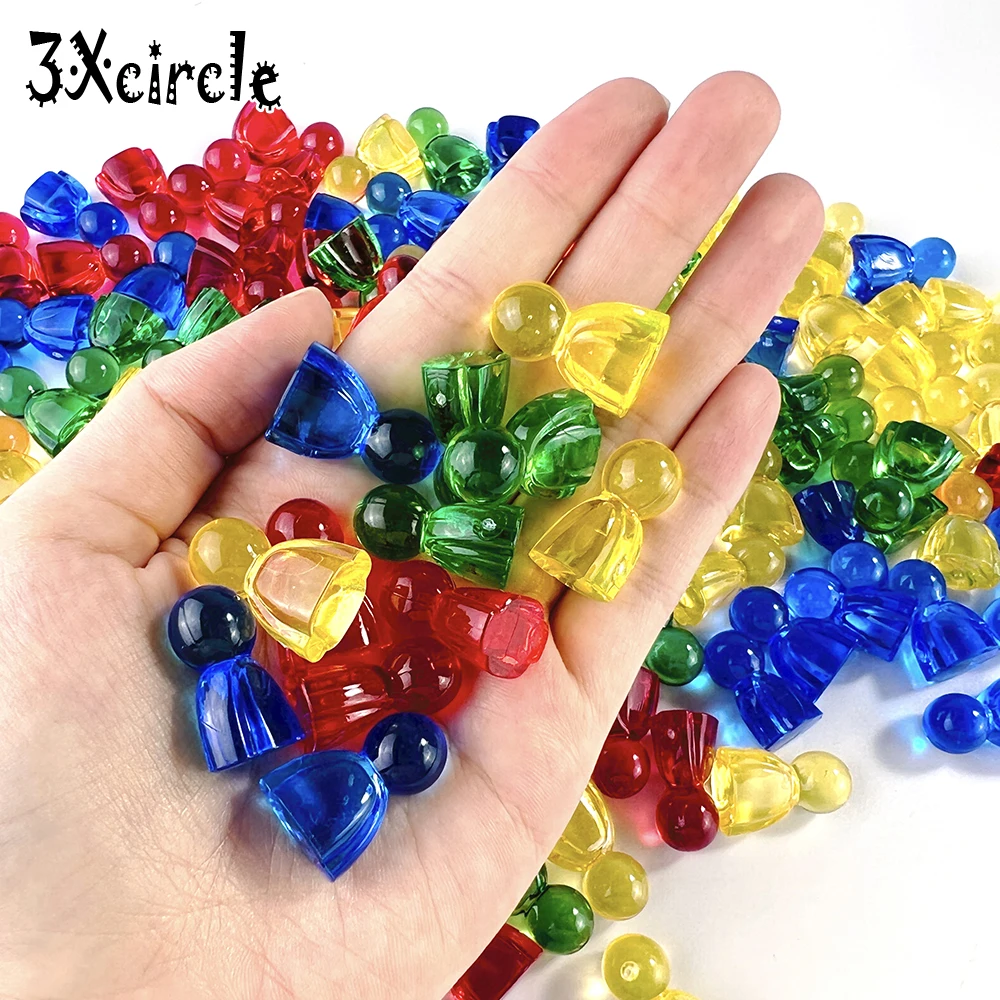 50pcs Games Markers Colored Humanoid Chess Pieces Board Game Card Accessories