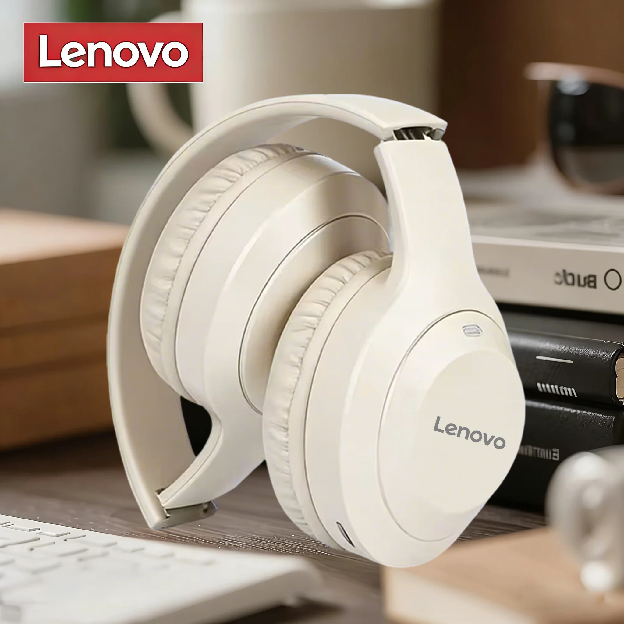 Lenovo ANC Active Noise Cancellation Headphones Over Ear Wireless Bluetooth Earphones foldable headset sport headphone game Fone