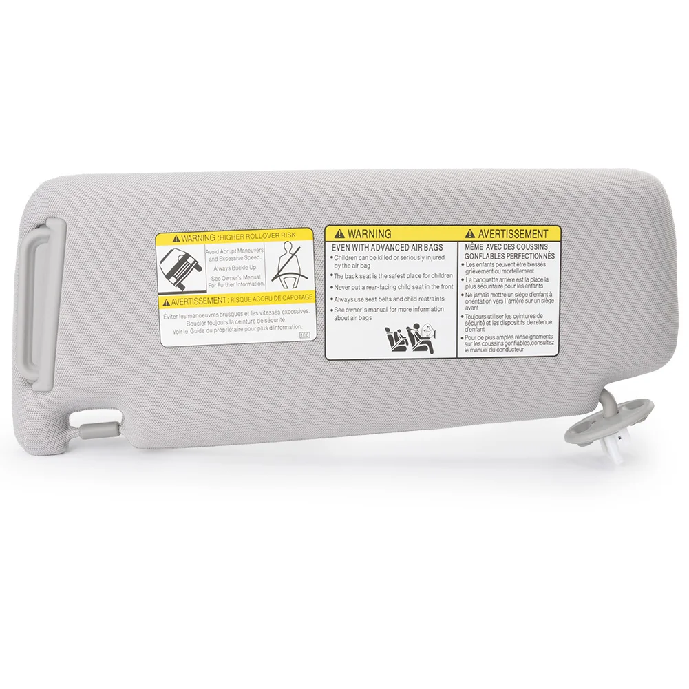 Gray Right Left Sun Visor Driver  Passenger Side  With Makeup mirror For Toyota Prado 2010-2023 74310-35A91-B1 7431035A91B1