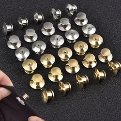 10/20pcs Locking Clasp Used Gold Silver Back Of Metal Pin Of Brooch Enamel Lapel Pin Clasp Safety Jewelry Findings Components