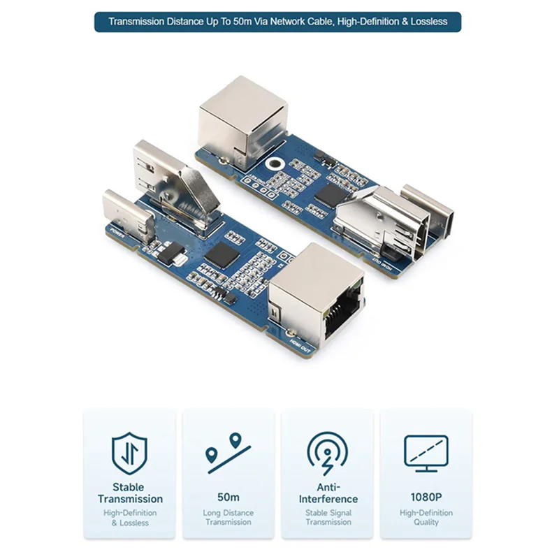 Эффективное большое расстояние передачи через сетевой кабель CAT-5E/6