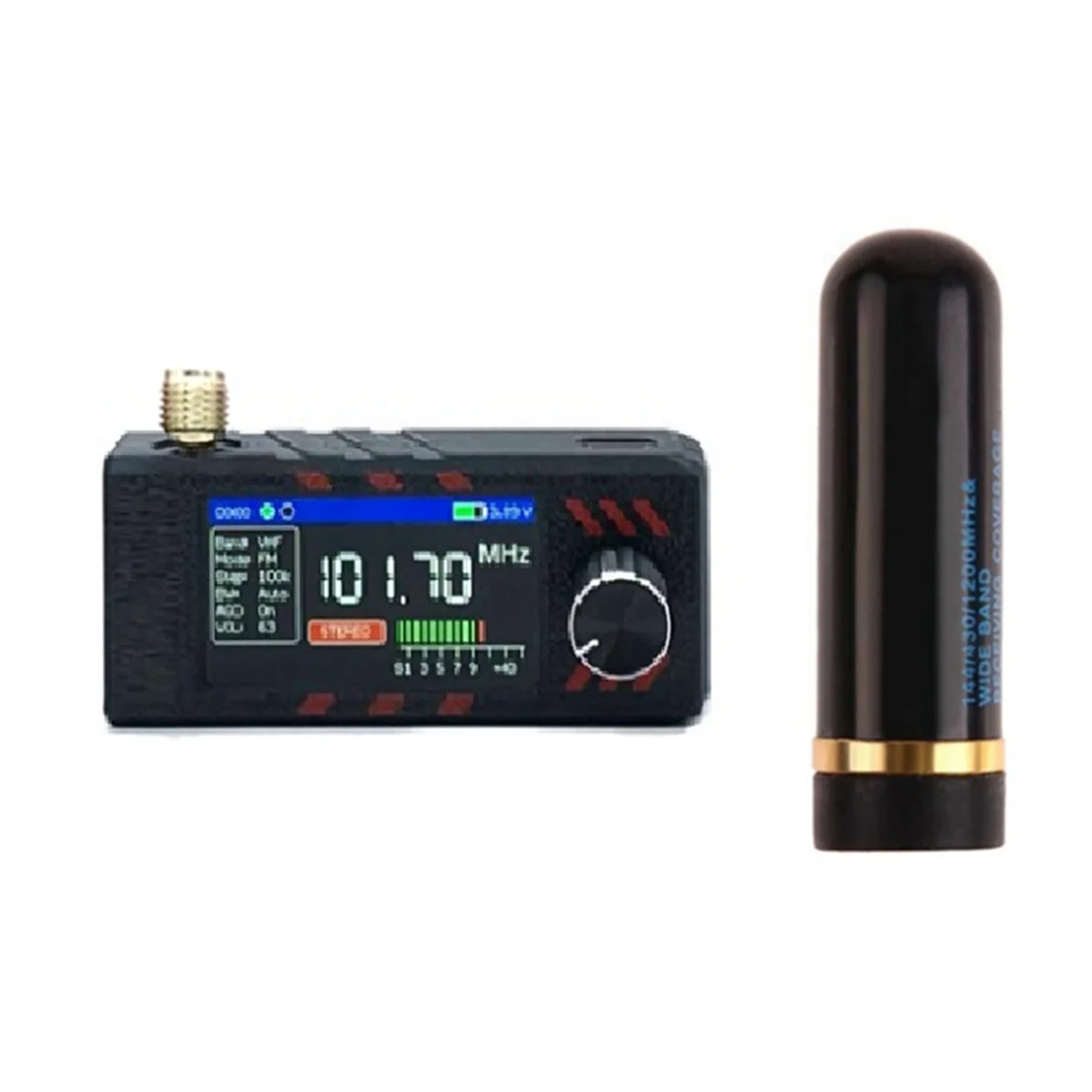 

NEW SI4732 0.5khz-181mhz Portable 1.9inch IPS Screen Pocket Radio with Antenna All Band Radio Receiver HF SW MW VHF Radio