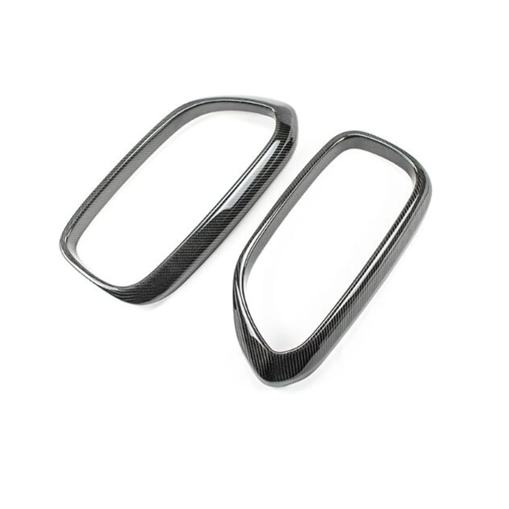 JCYECF لسيارات BMW 5 Series G30 F90 M5 2018 2019 إطار الشواية الأمامية للسيارة ألياف الكربون الجافة غطاء مصبغة الأوسط الديكور الخارجي #3