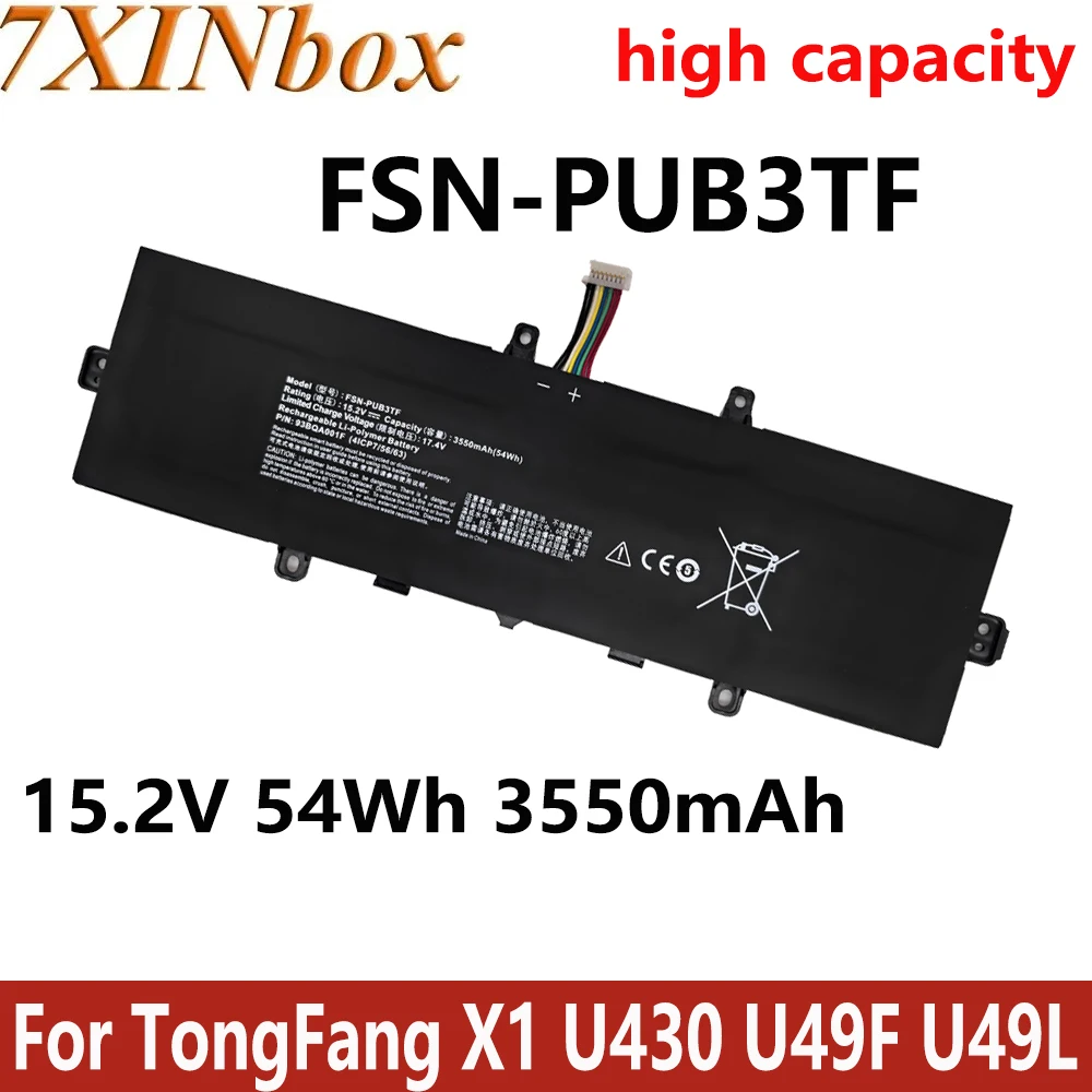 

7XINbox FSN-PUB3TF 15,2 В 54 Втч 3550 мАч аккумулятор большой емкости для ноутбука Tsinghua TongFang Fengrui U49L X30 U430 X1 MacBook