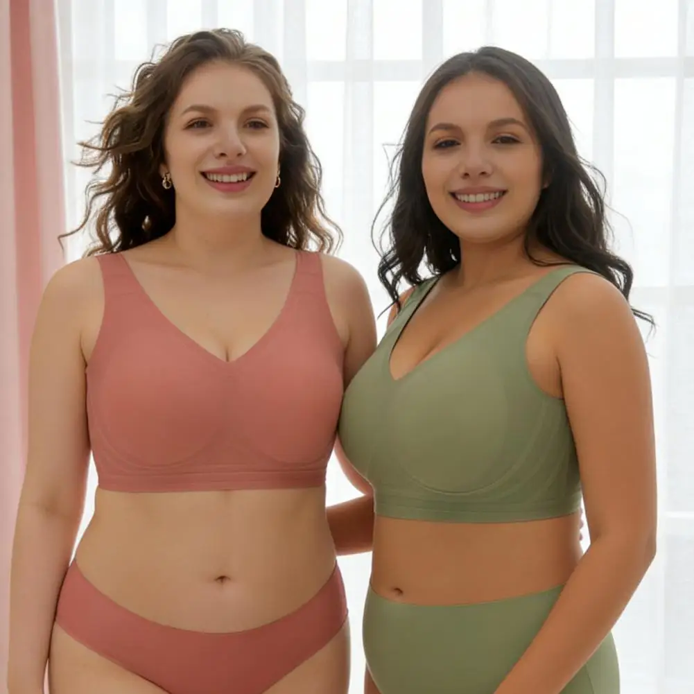 

Anti-sagging Bra Plus Size Wireless Bra Supportive Push Up Bra Full Coverage No Underwire T-shirt for Women Comfort Women