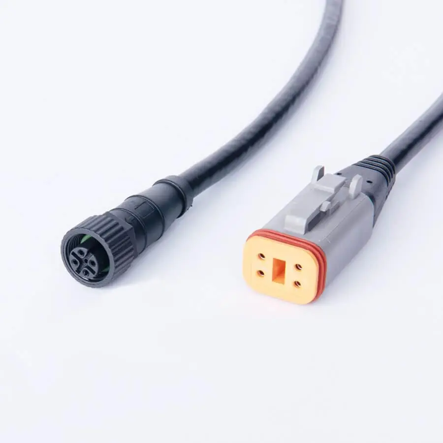 Marine NMEA 2000 Compatible Cable DT06 4S to M12 Male 5 Pin 0.5 Meter 