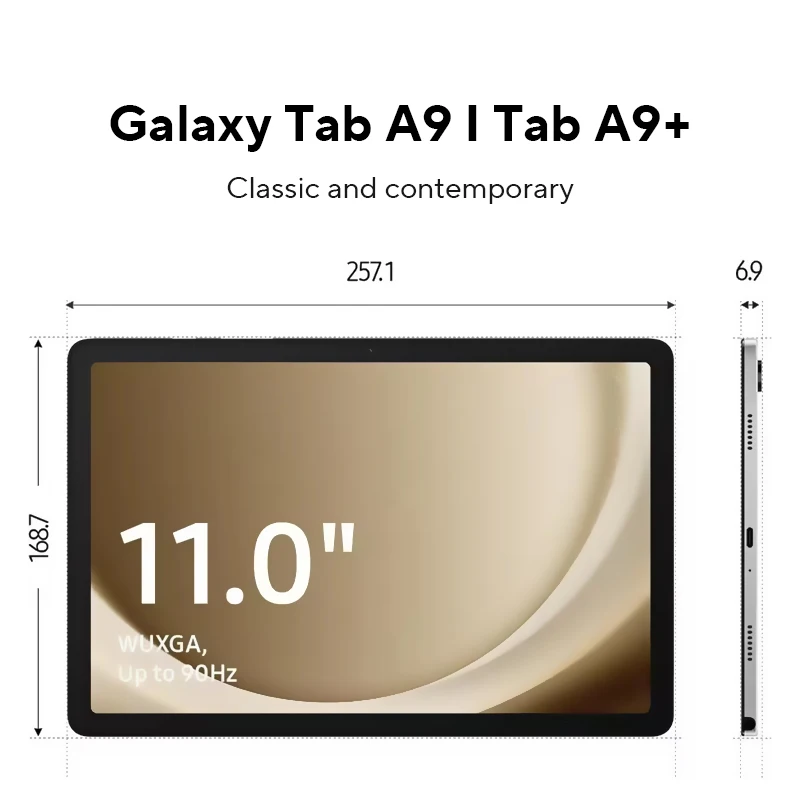 Samsung Galaxy Tab A9+ WIFI Tablet 4GB 64GB 2.2GHz Octa-core 11” TFT 90 Hz LCD Display 8MP Rear Camera 7040 mAh Battery Android image 3