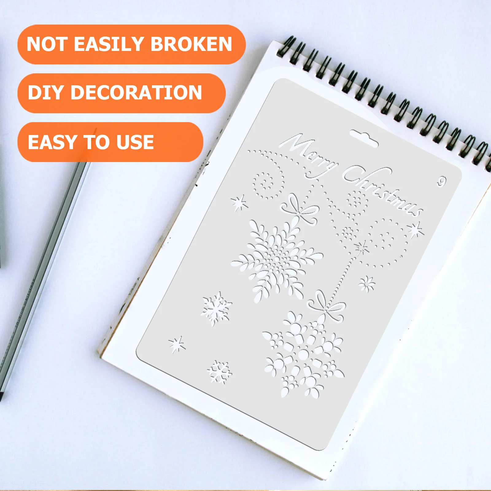 

Набор из 10 трафаретов для рисования: рождественские шаблоны для детского творчества, моющиеся, для поделок и художественных проектов